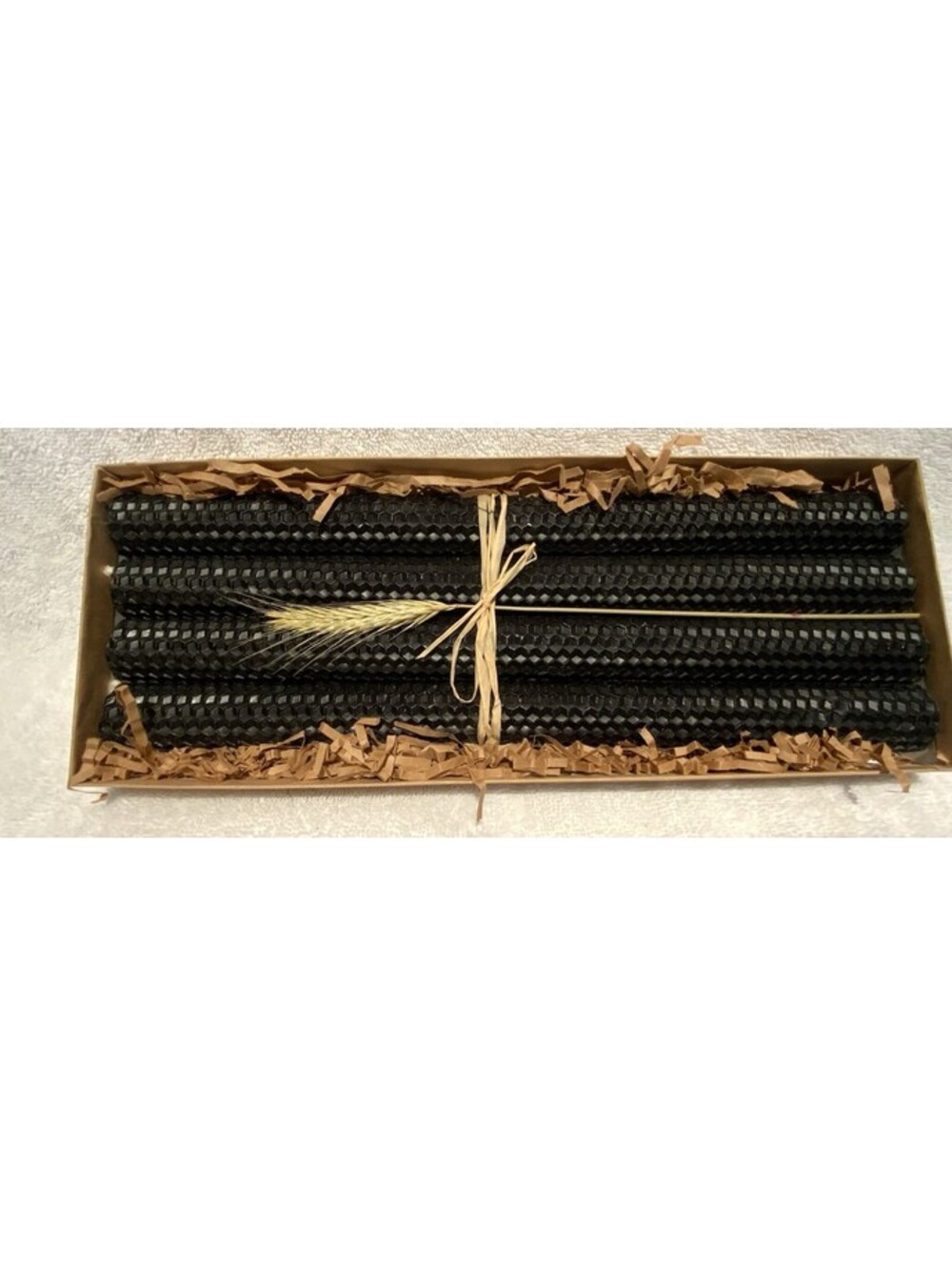 ‘A Candle in the Window’ 4 Natural Beeswax 12”L Candles Handmade by Homeless